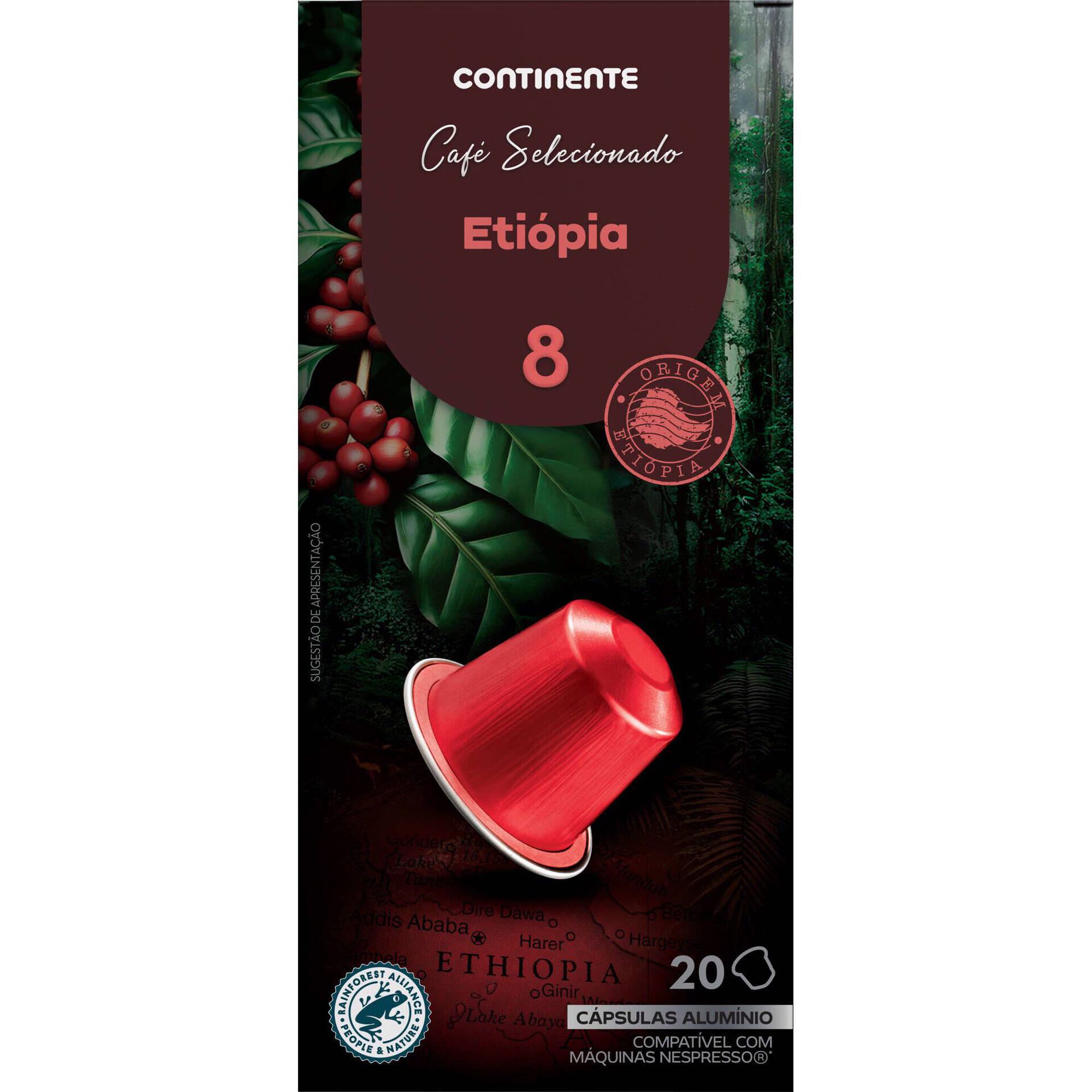 C&aacute;psulas de Caf&eacute; Eti&oacute;pia Int 8 Continente