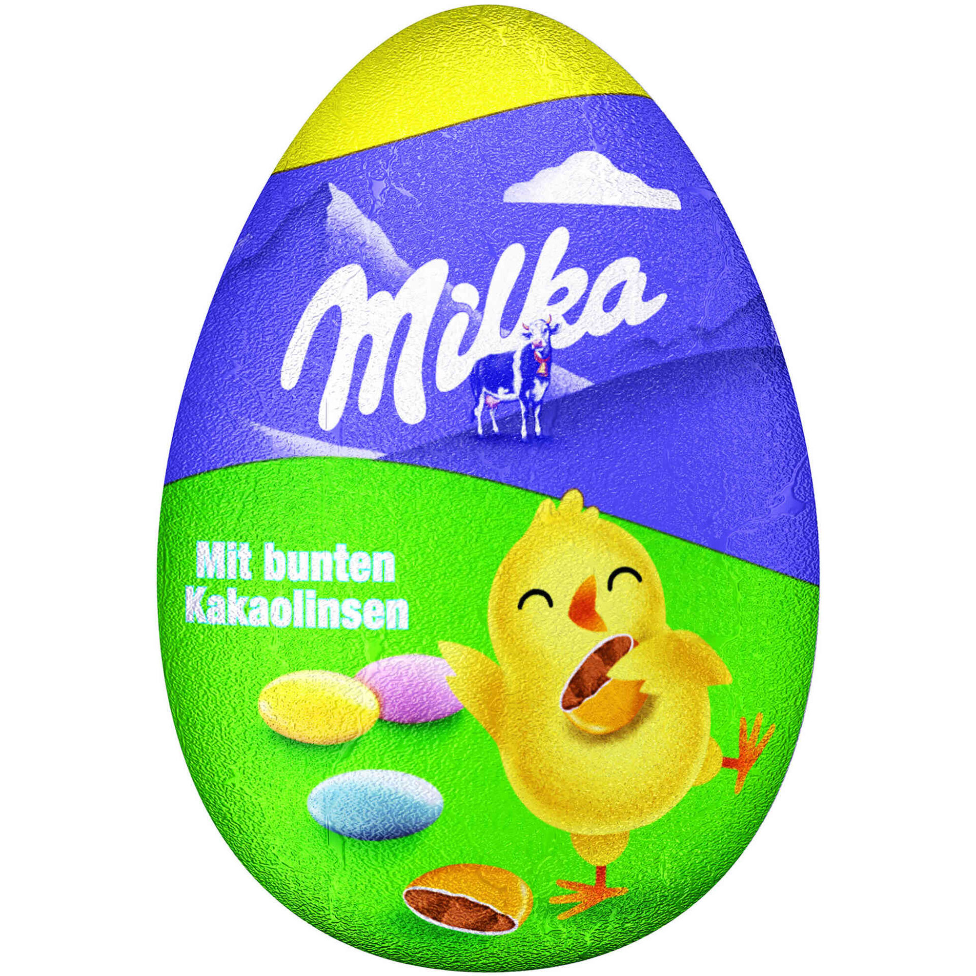 Ovo Chocolate de Leite com Drageias Milka