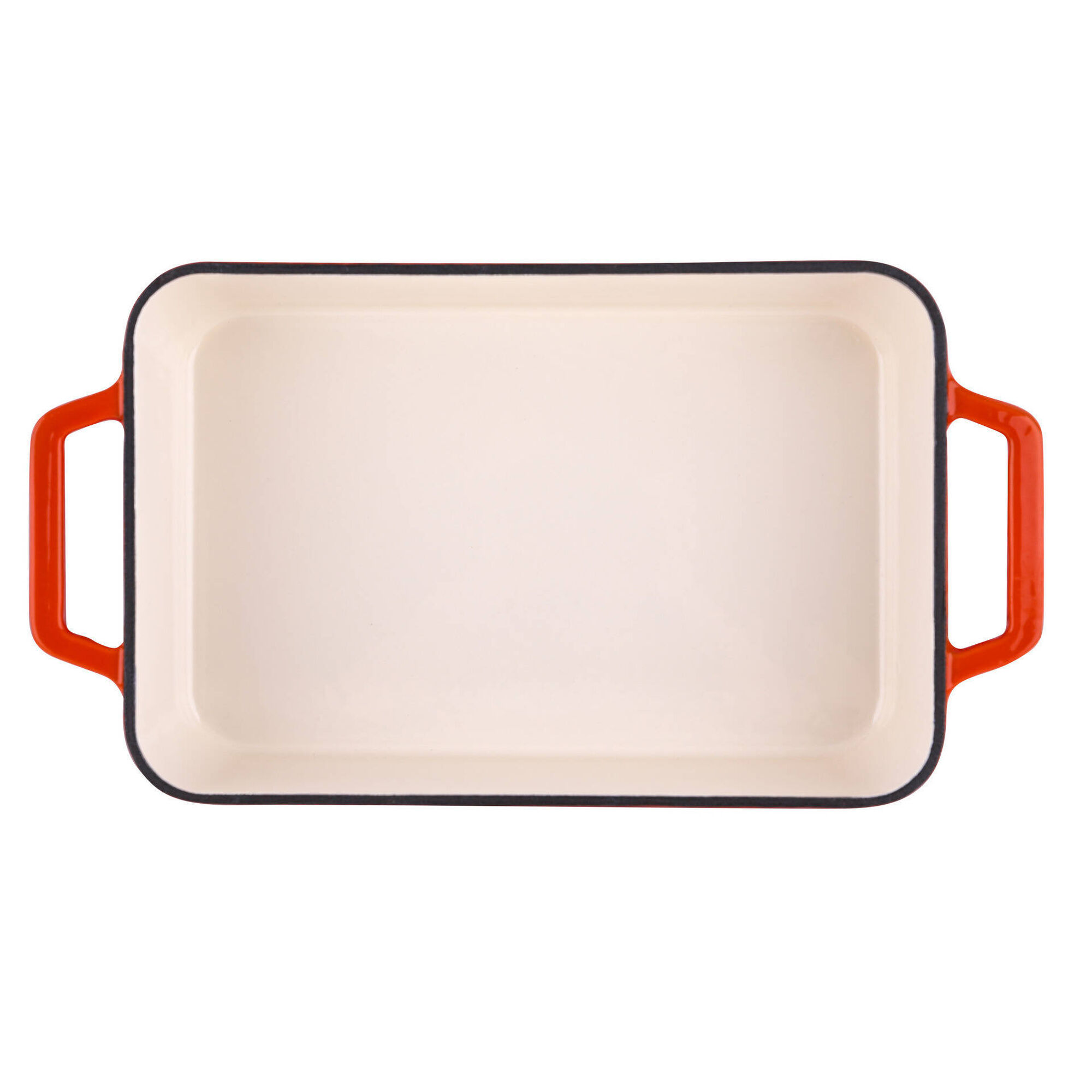 Assadeira Ferro Fundido 37x20cm Laranja