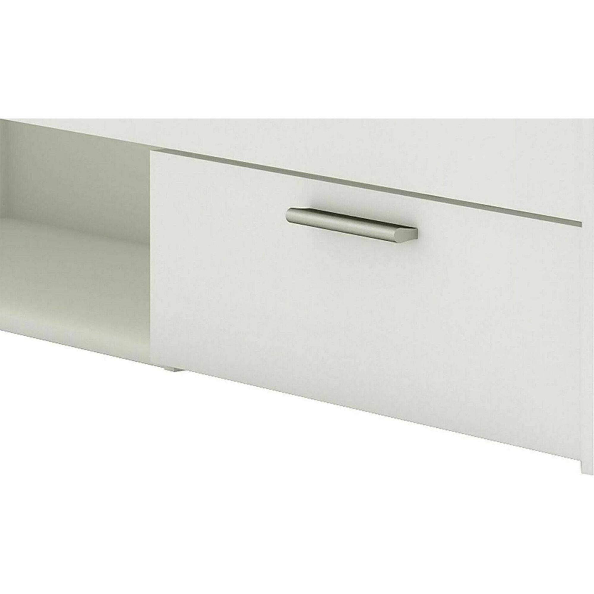 Cama Solteiro com 2 Gavetas 95x204x74cm Branca Michigan Cama Solteiro com 2 Gavetas 95x204x74cm Branca Michigan