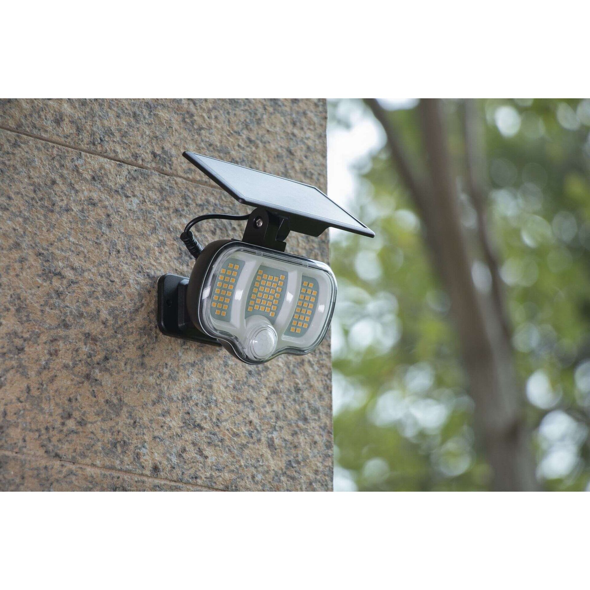 Foco de Parede Solar com Sensor Preto Boost