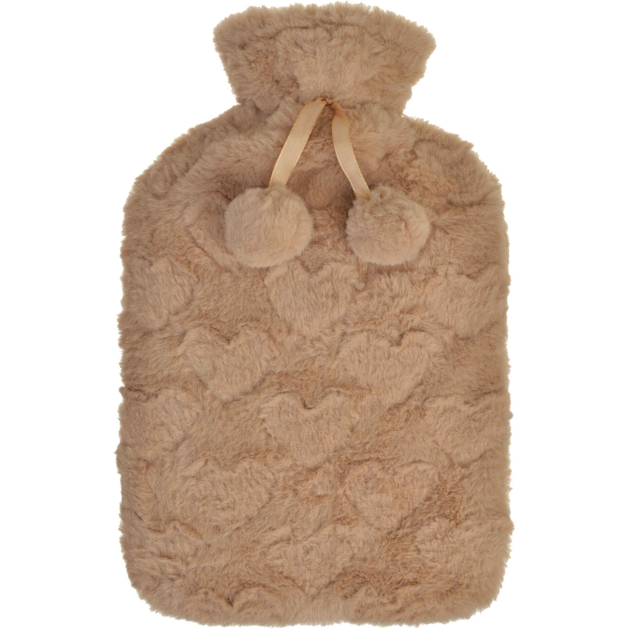 Saco Água Quente Bege Pompons