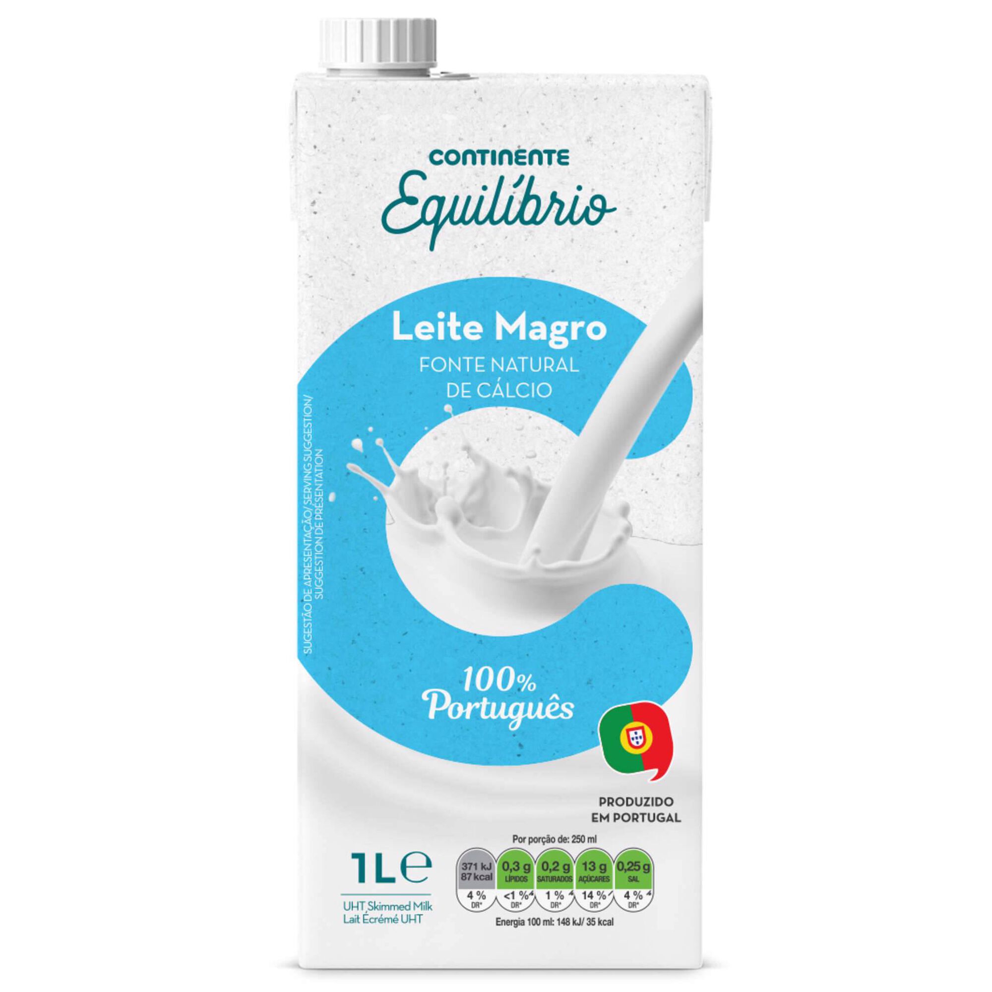 Leite UHT Magro Continente Equil brio Emb 1 Lt Continente Online Leite UHT Magro Continente Equil brio Emb 1 Lt Continente Online