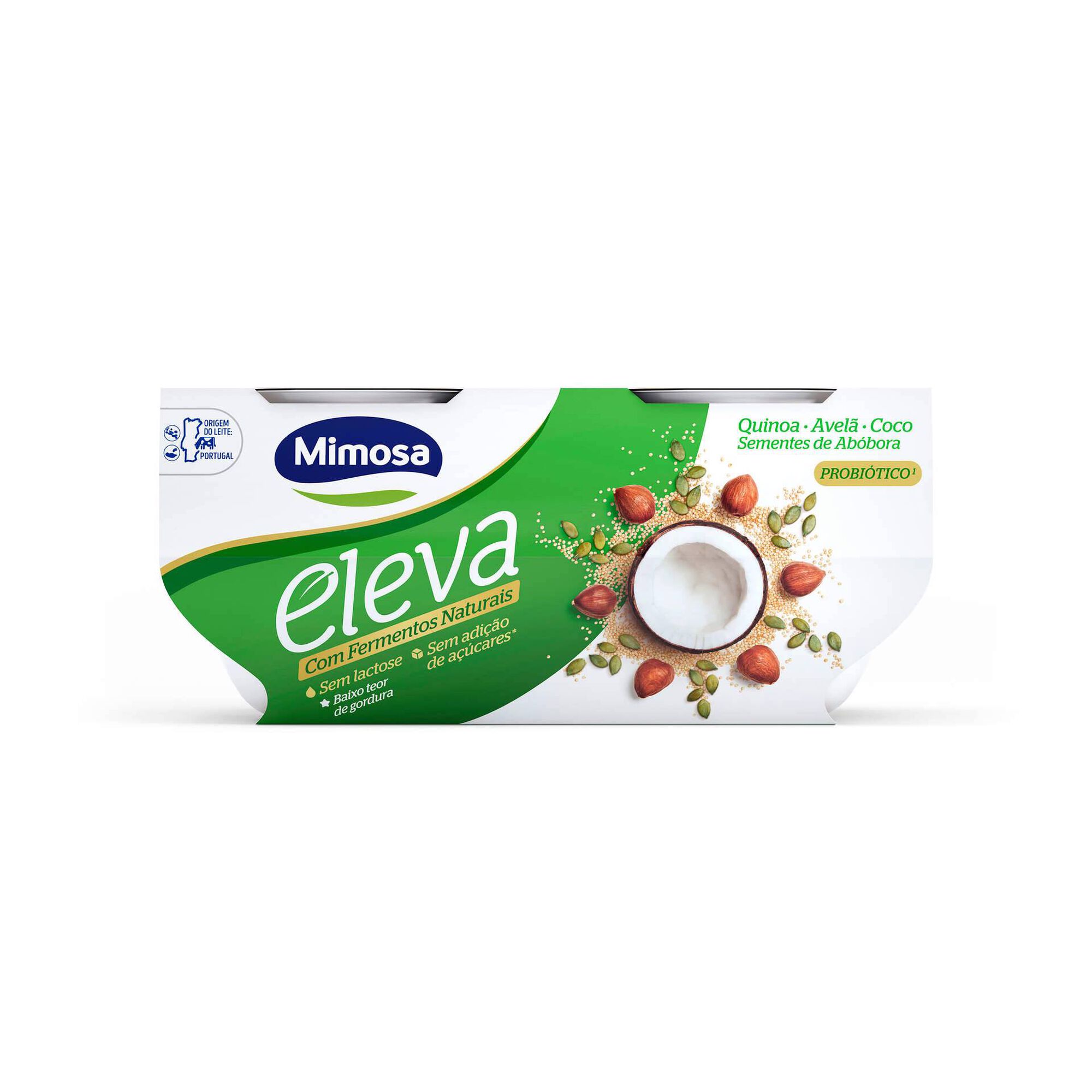 Iogurte Bifidus Quinoa, Avelã e Coco Eleva sem Lactose Iogurte Bifidus Quinoa, Avelã e Coco Eleva sem Lactose