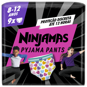 Fraldas Ninjamas Cora&ccedil;&atilde;o 27-43kg 8-12 Anos