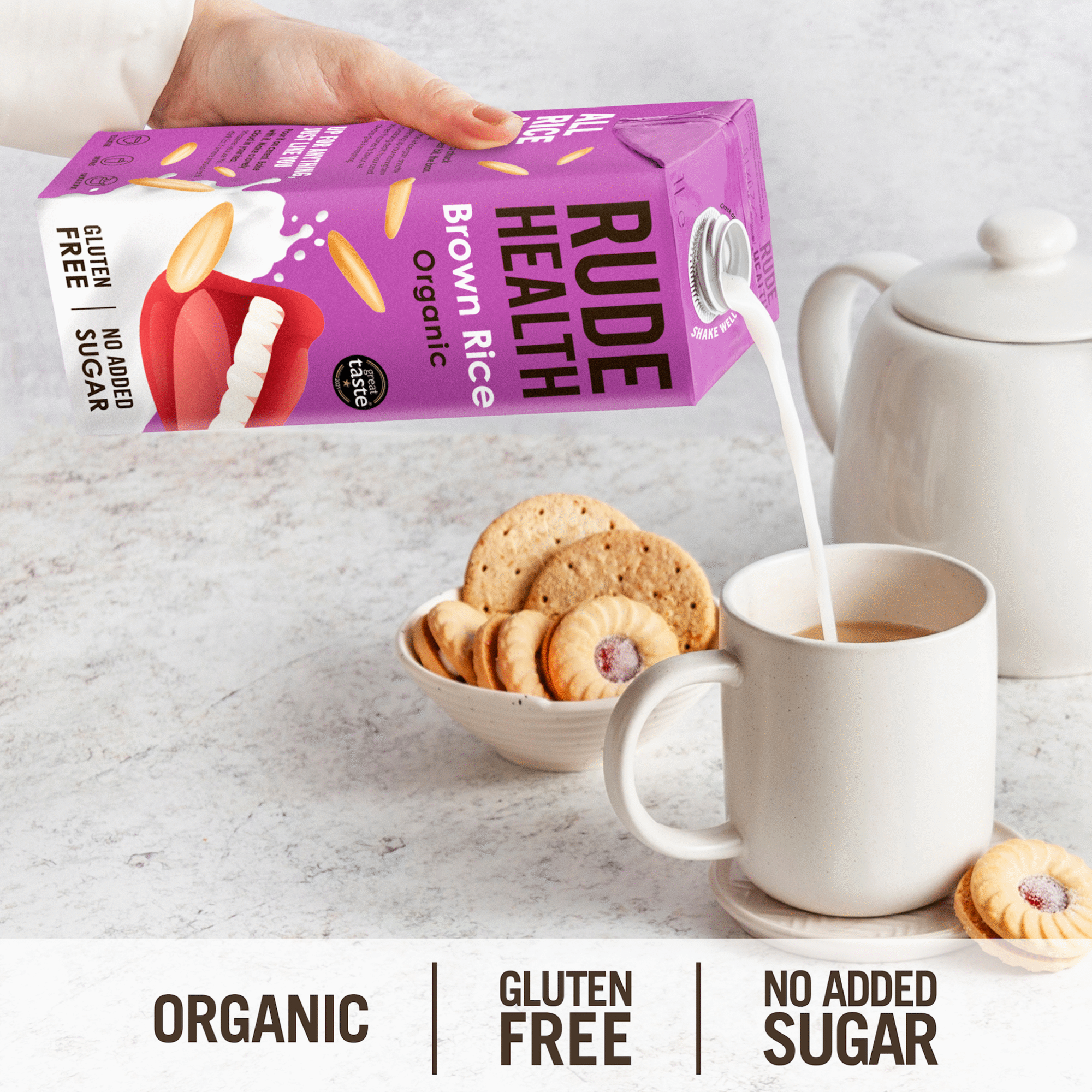 Bebida Vegetal de Arroz Integral Rude Health