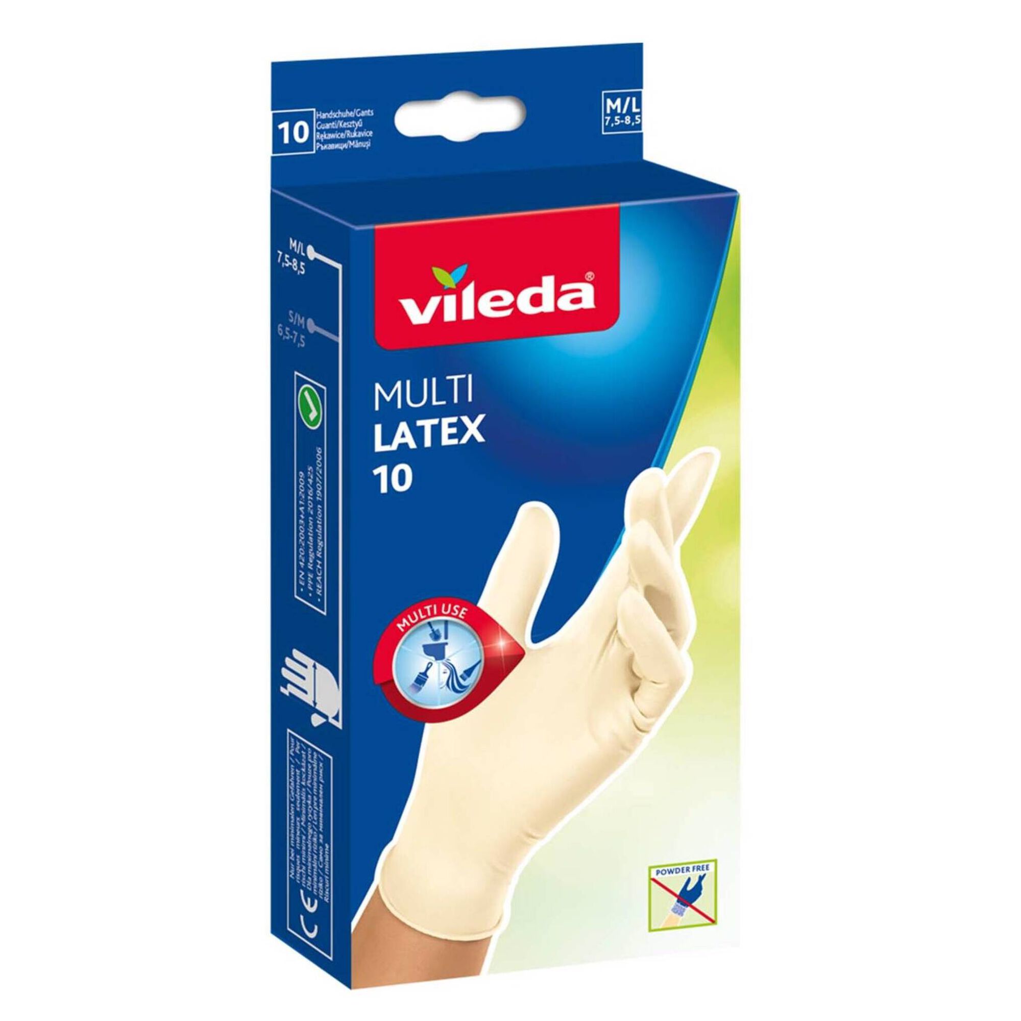 Luvas Descartáveis Látex Natural Tamanho M/L