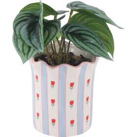 Vaso Azul com Tulipas Artificiais Kasa