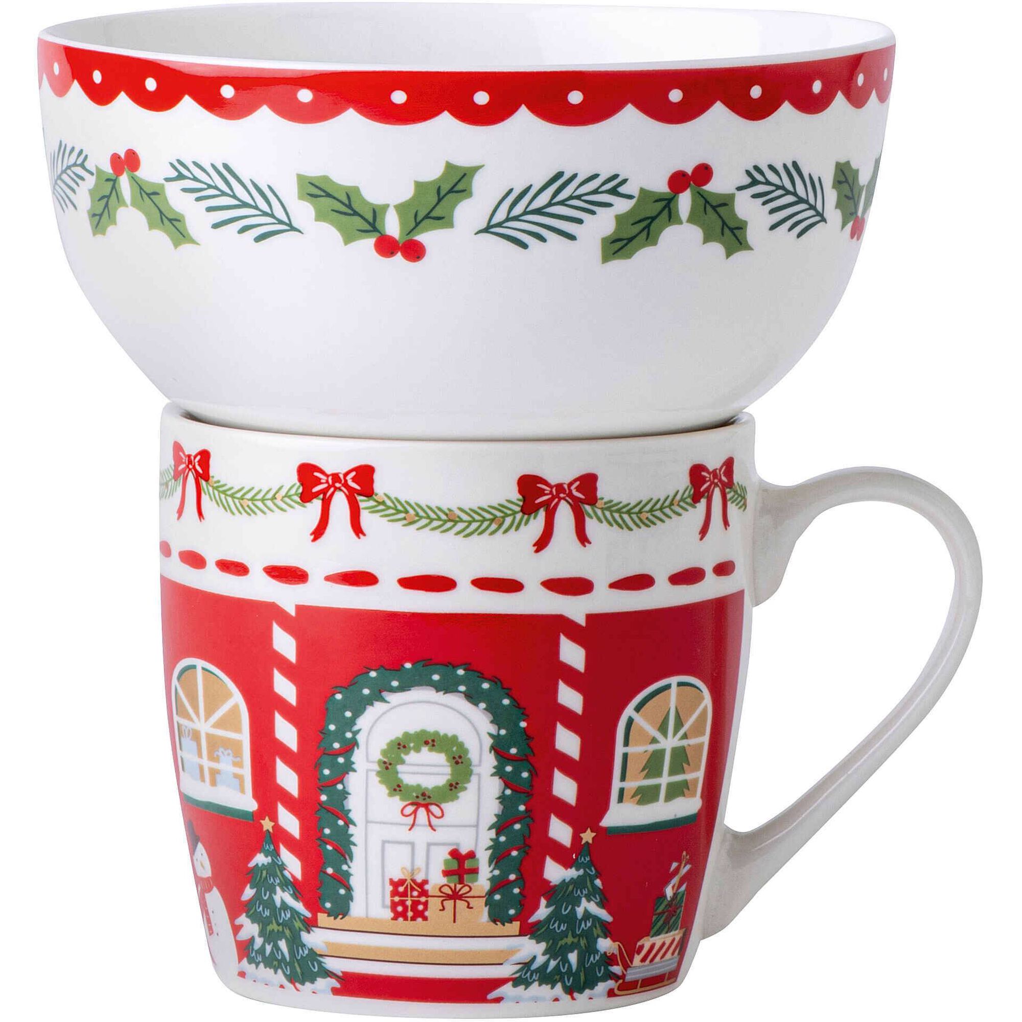 Conjunto Caneca e Ta&ccedil;a Azevinho Kasa