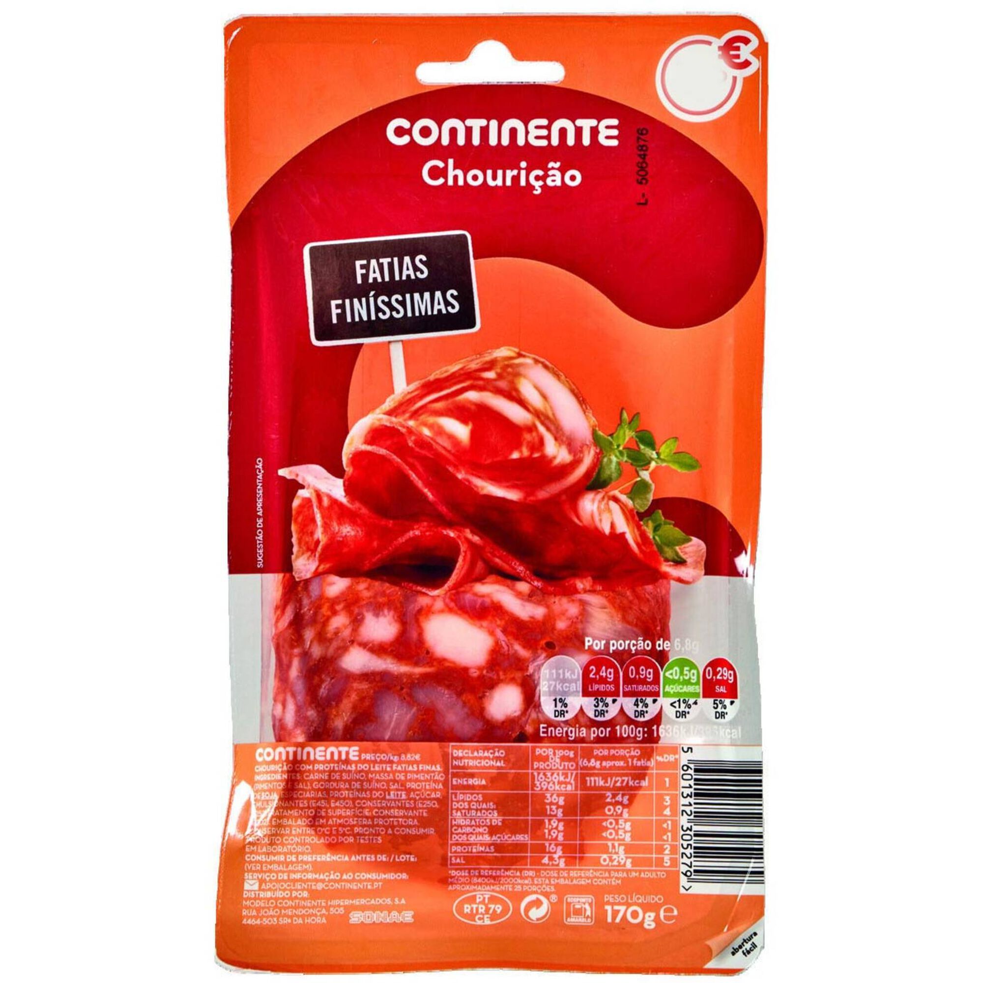 Chourição Fatias Finíssimas Chourição Fatias Finíssimas