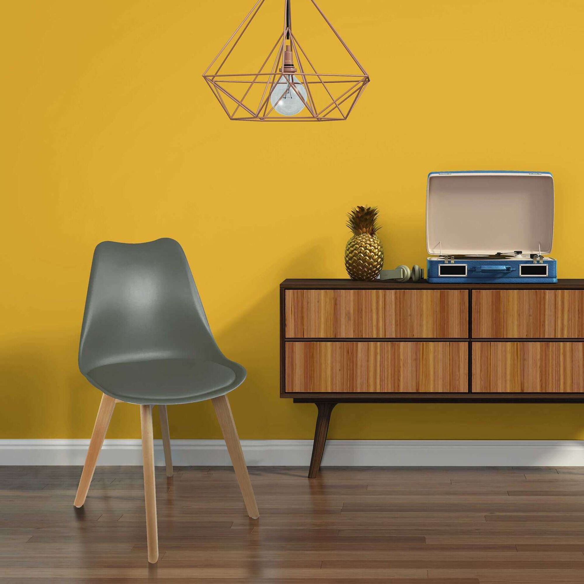 Conjunto de 4 Cadeiras Caqui Scandinave