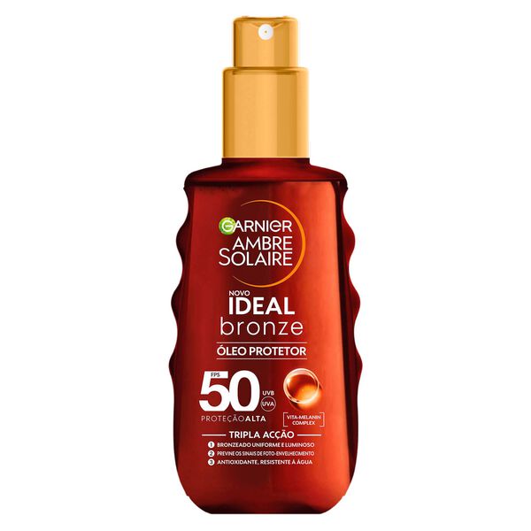 Bronzeador Spray Ideal Bronze Ação Tripla FPS 50 Garnier Ambre Solaire