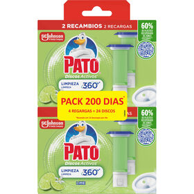 Discos Sanit&aacute;rios Ativos Recargas Lime Pato