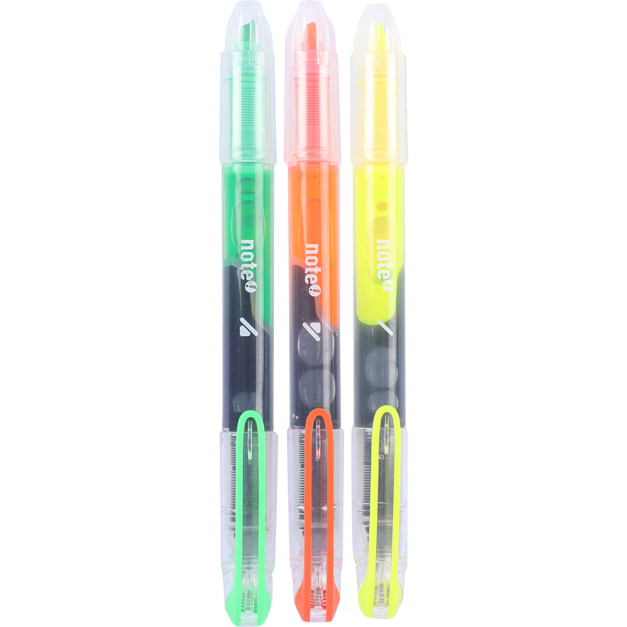 Conjunto 3 Canetas de Tinta Gel 2 em 1 Flourescente Note!