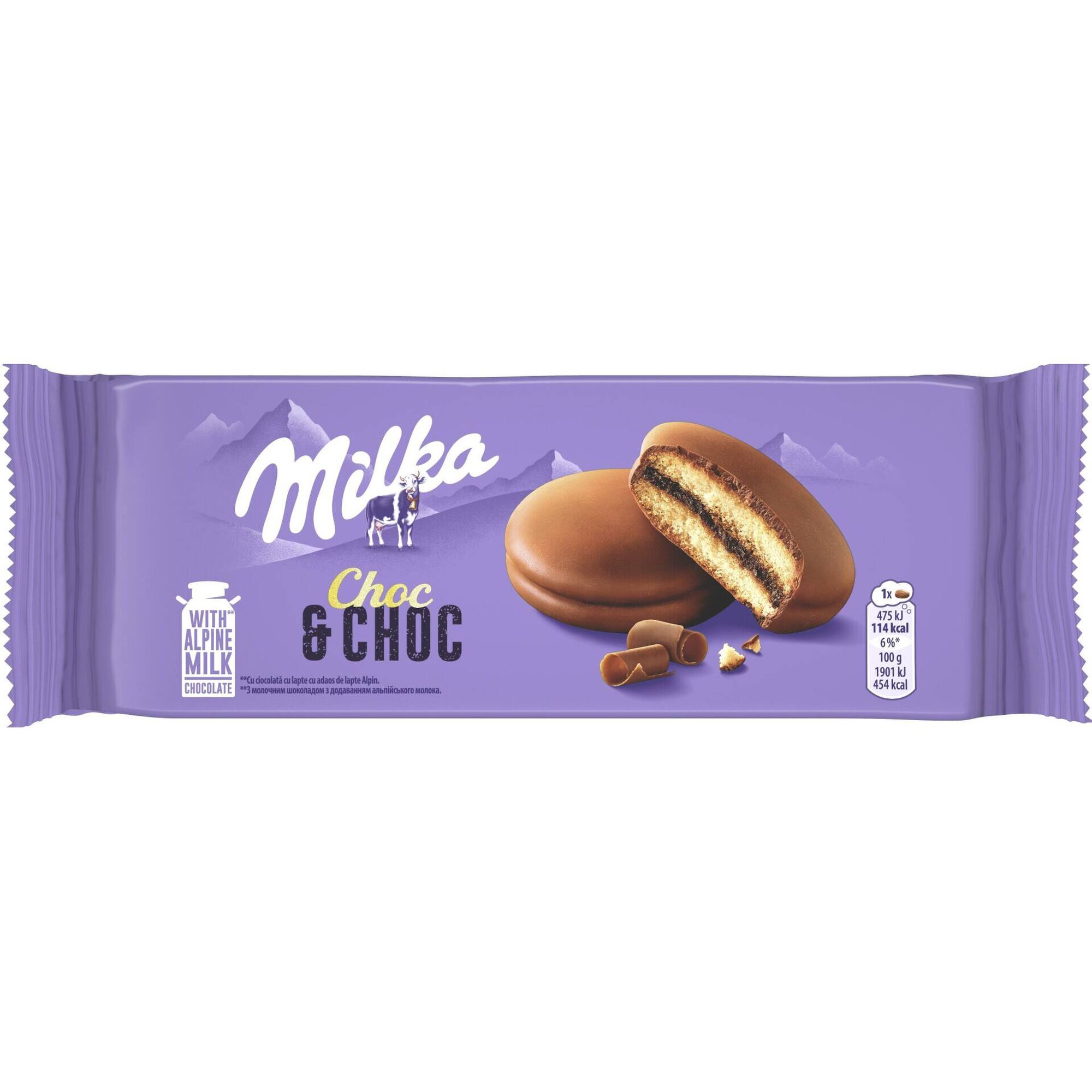 Bolachas com Cobertura e Recheio de Chocolate Choc & Choc