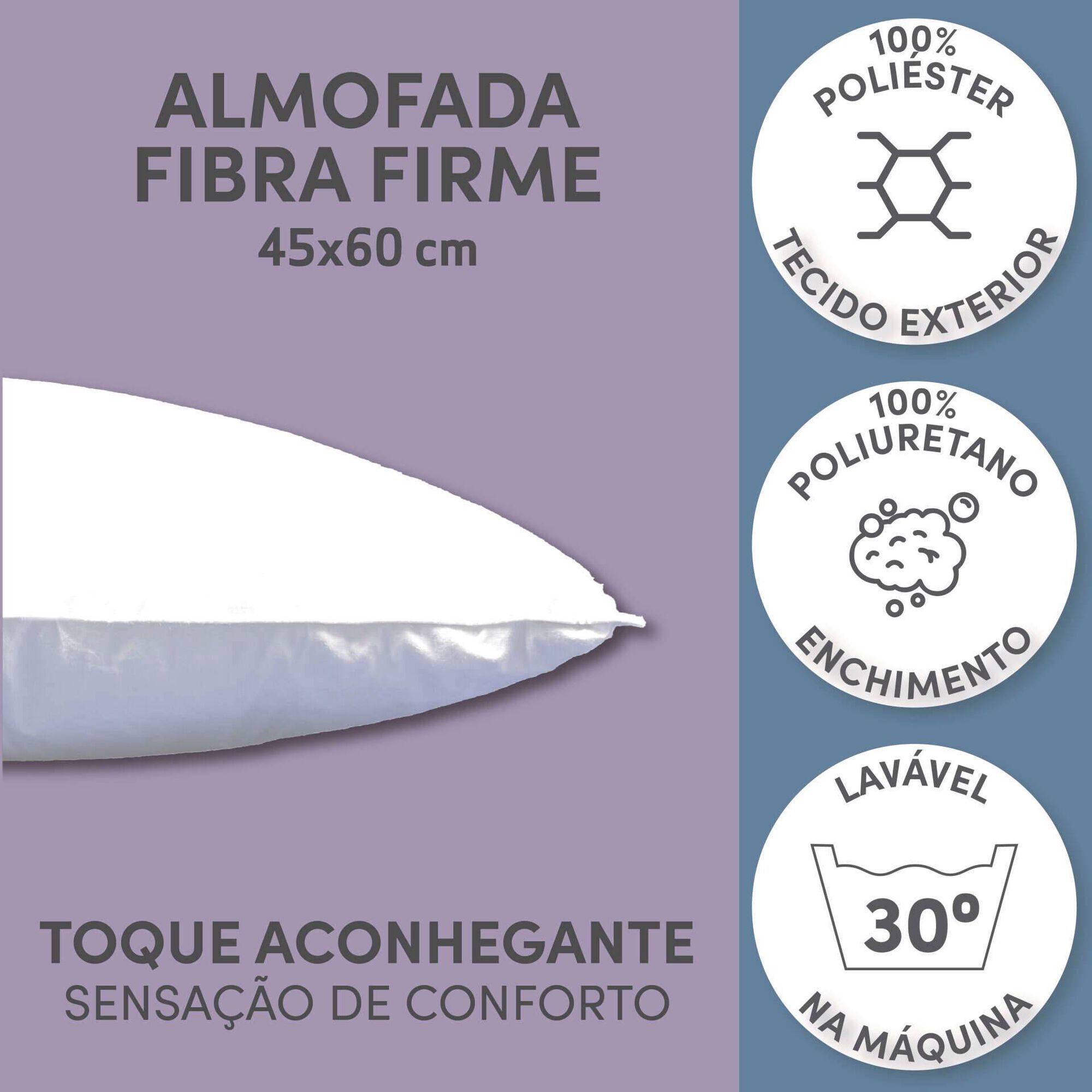 Almofada Fibra Baixa Firme 45x60cm
