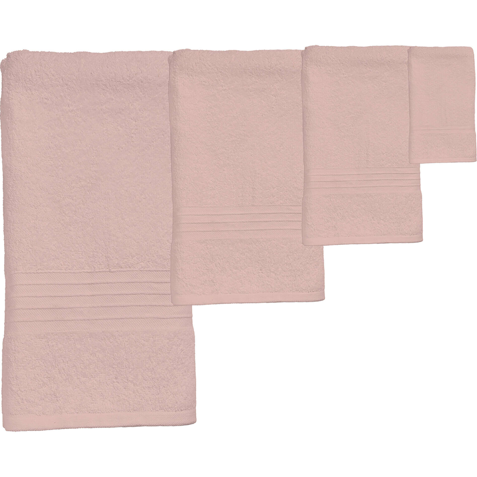 Toalha Mãos Algodão 100x50cm Suave Rosa