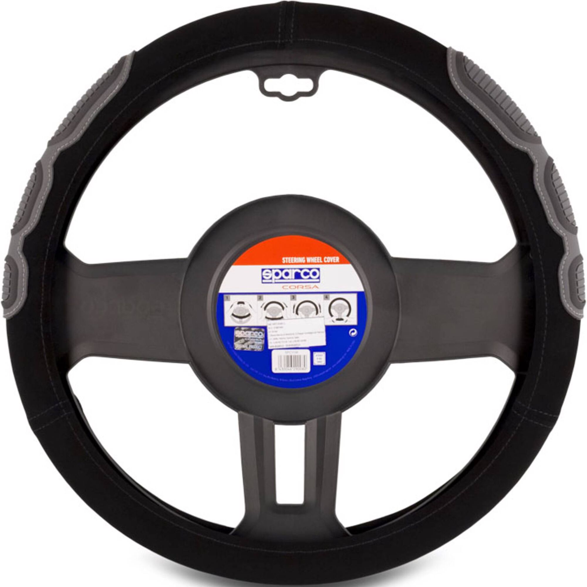 Capa de Volante Cinza/Preto