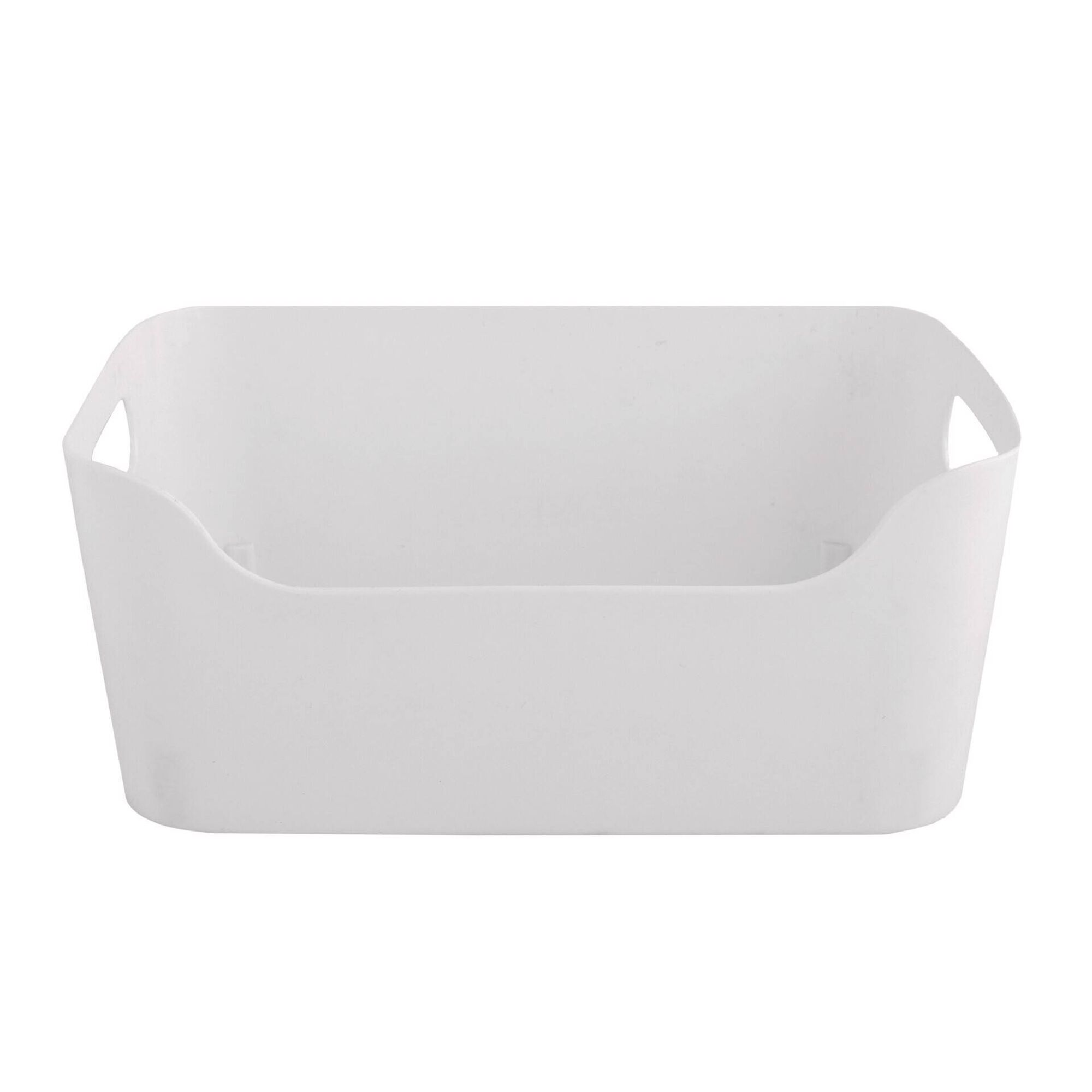 Cesto Arruma&ccedil;&atilde;o Pl&aacute;stico 4,3L Branco Kasa
