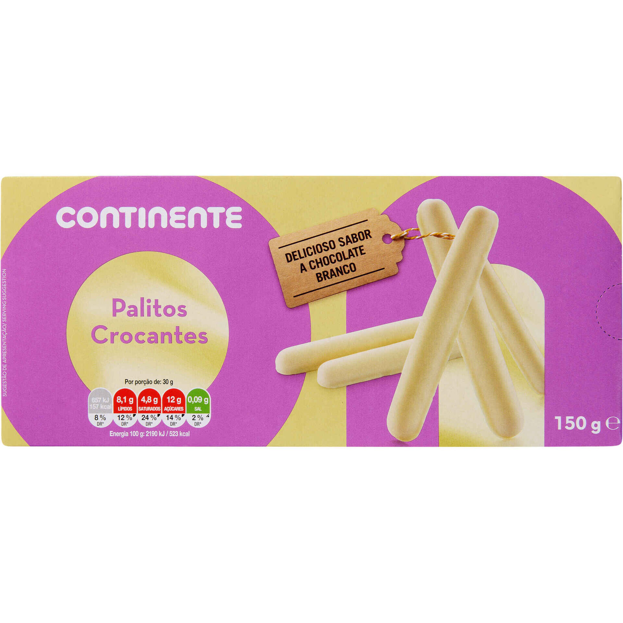 Palitos de Chocolate Branco Continente