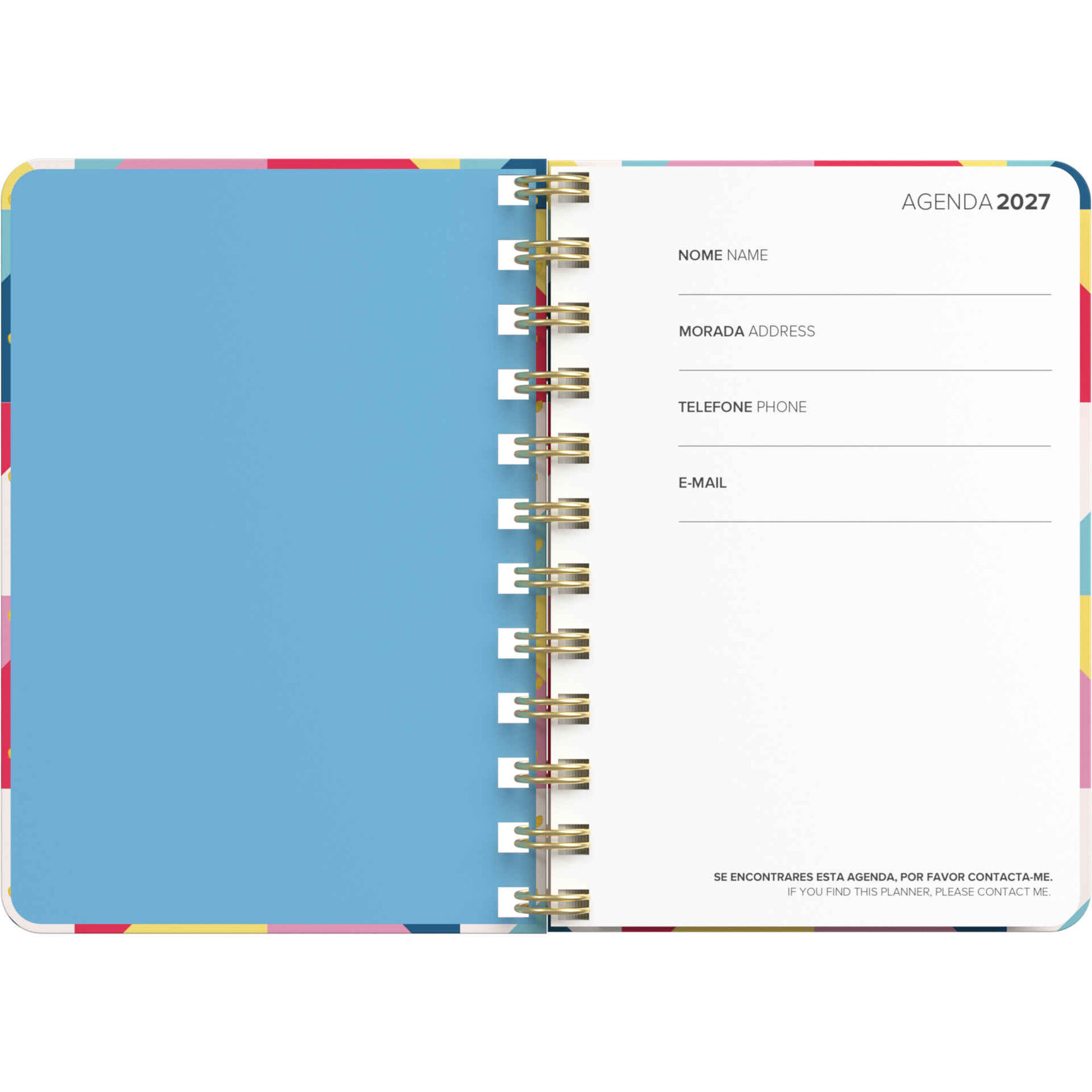Agenda A6 2027 12 Meses (v&aacute;rias cores) Note!