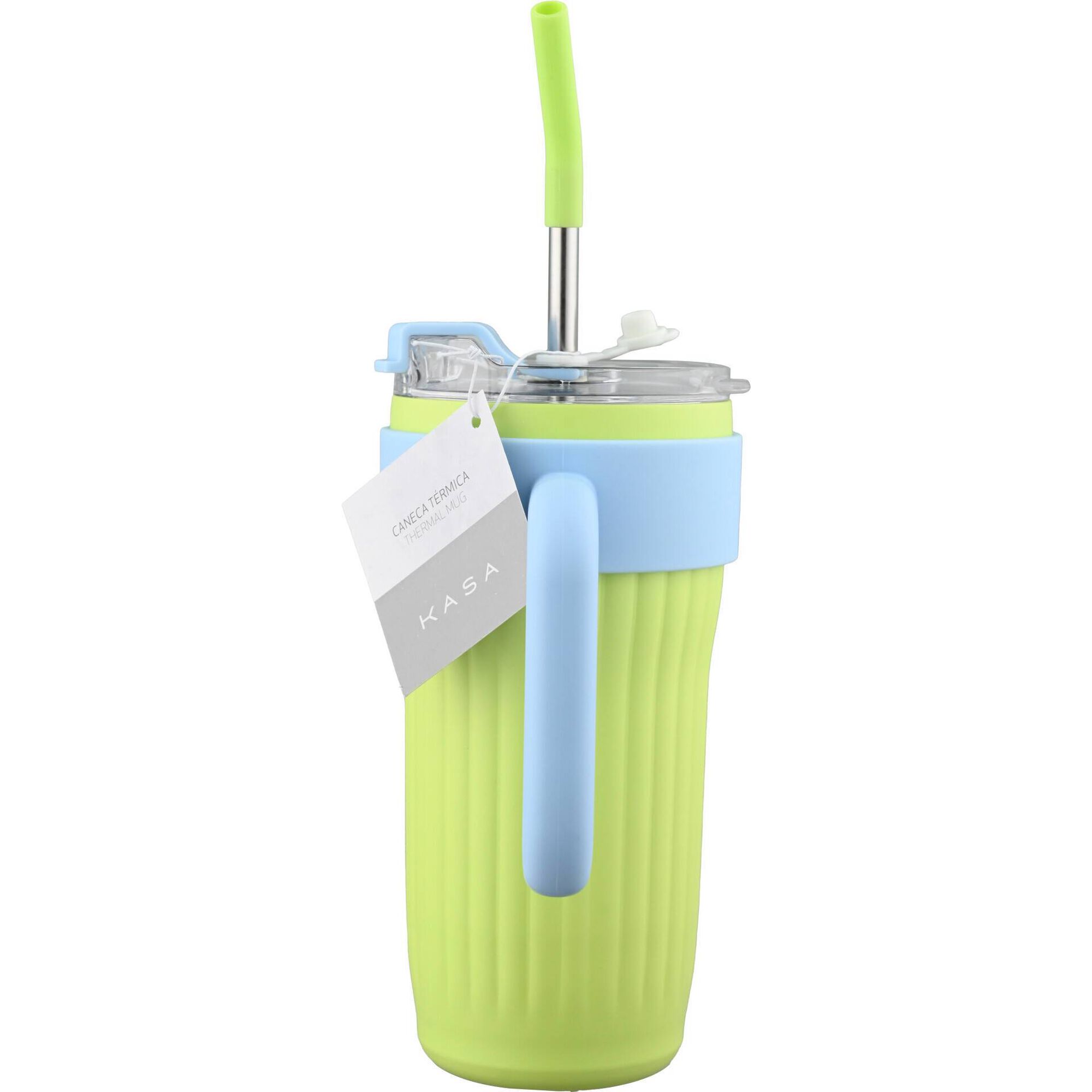 Caneca T&eacute;rmica 800ml Lima A&ccedil;o Inoxid&aacute;vel Kasa