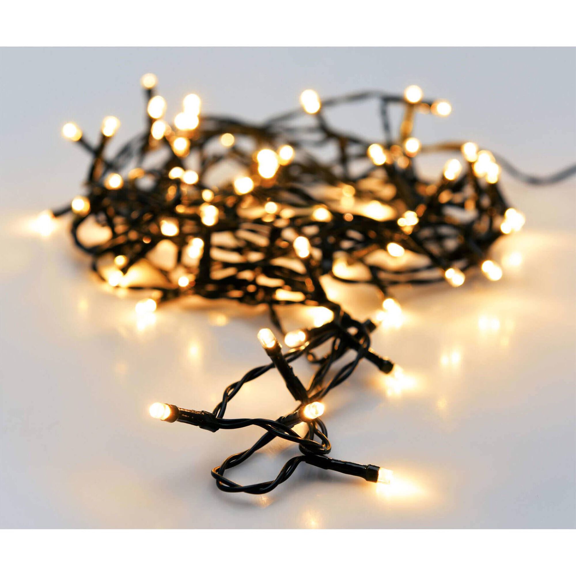 Conjunto 480 Luzes Led Branco Quente 8 Fun&ccedil;&otilde;es