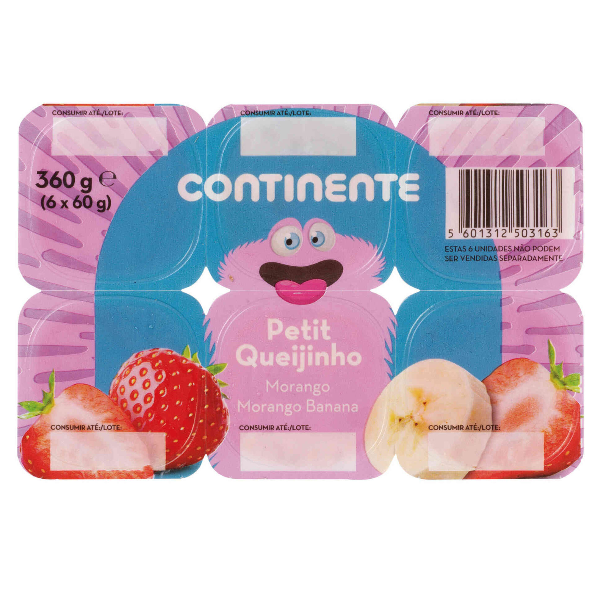 Petit Queijinho Morango e Banana Infantil