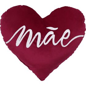 Almofada Cora&ccedil;&atilde;o 40x37x10cm M&atilde;e Vermelha Kasa