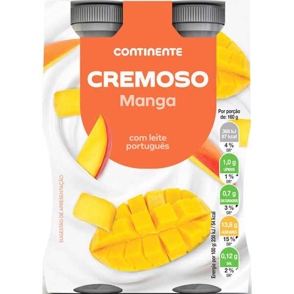 Iogurte Líquido Cremoso Manga Continente