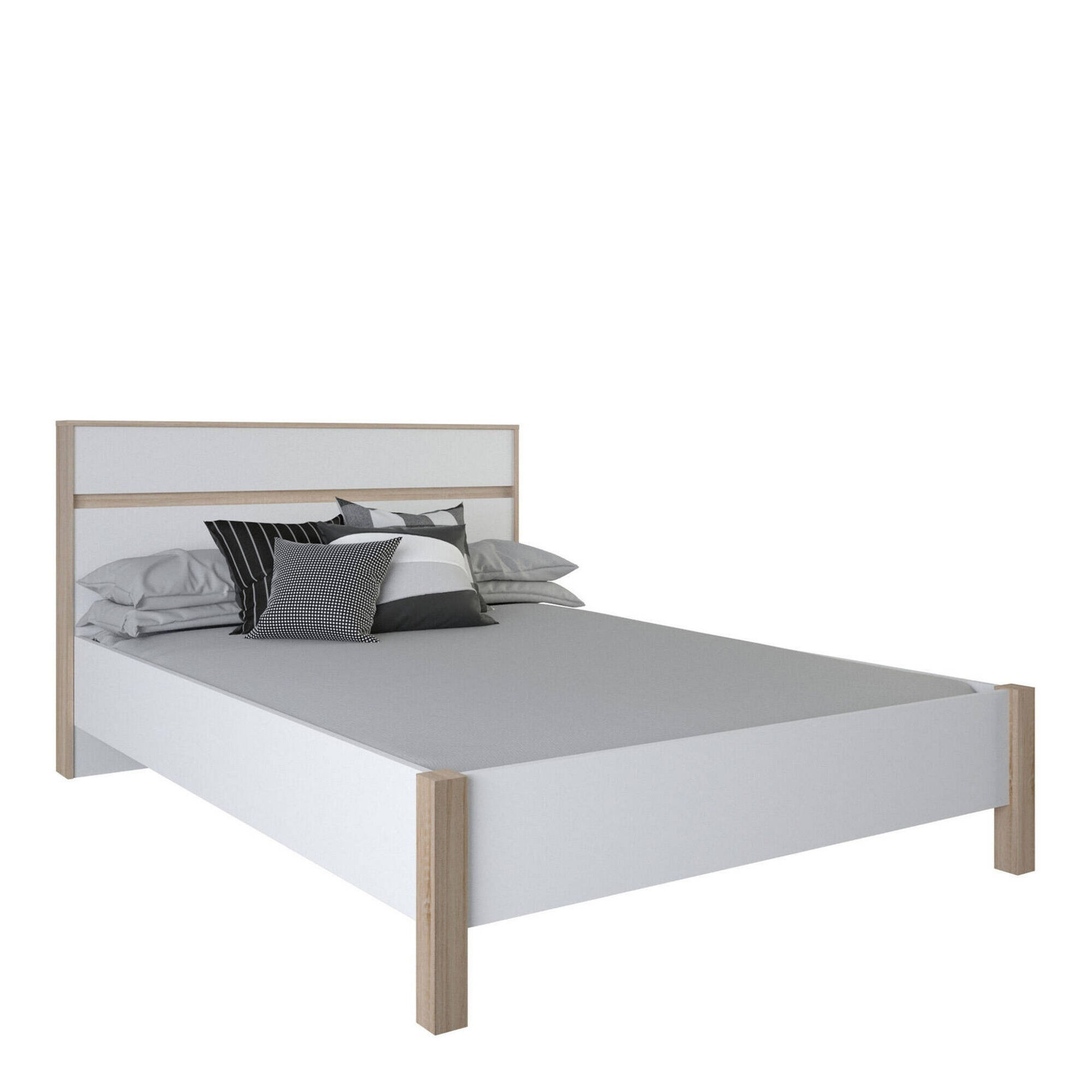 Cama Casal 140x190cm Branco Selena