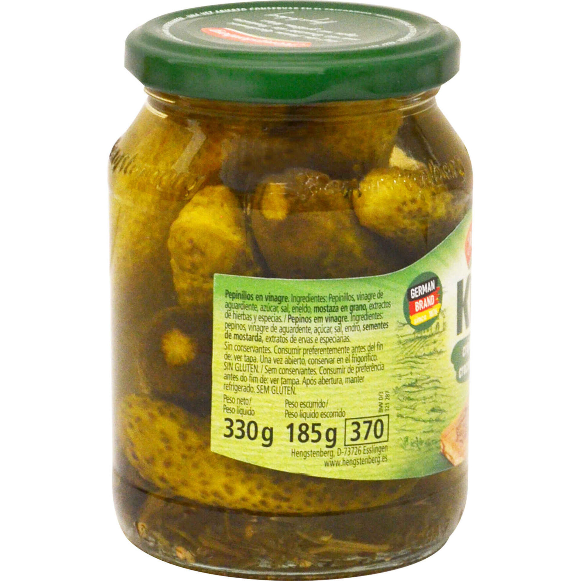 Pepino em Vinagre sem Gl&uacute;ten Hengstenberg