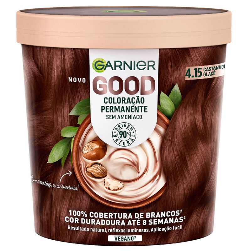 Coloração Permanente Castanho Glacé 4.15 Garnier Good