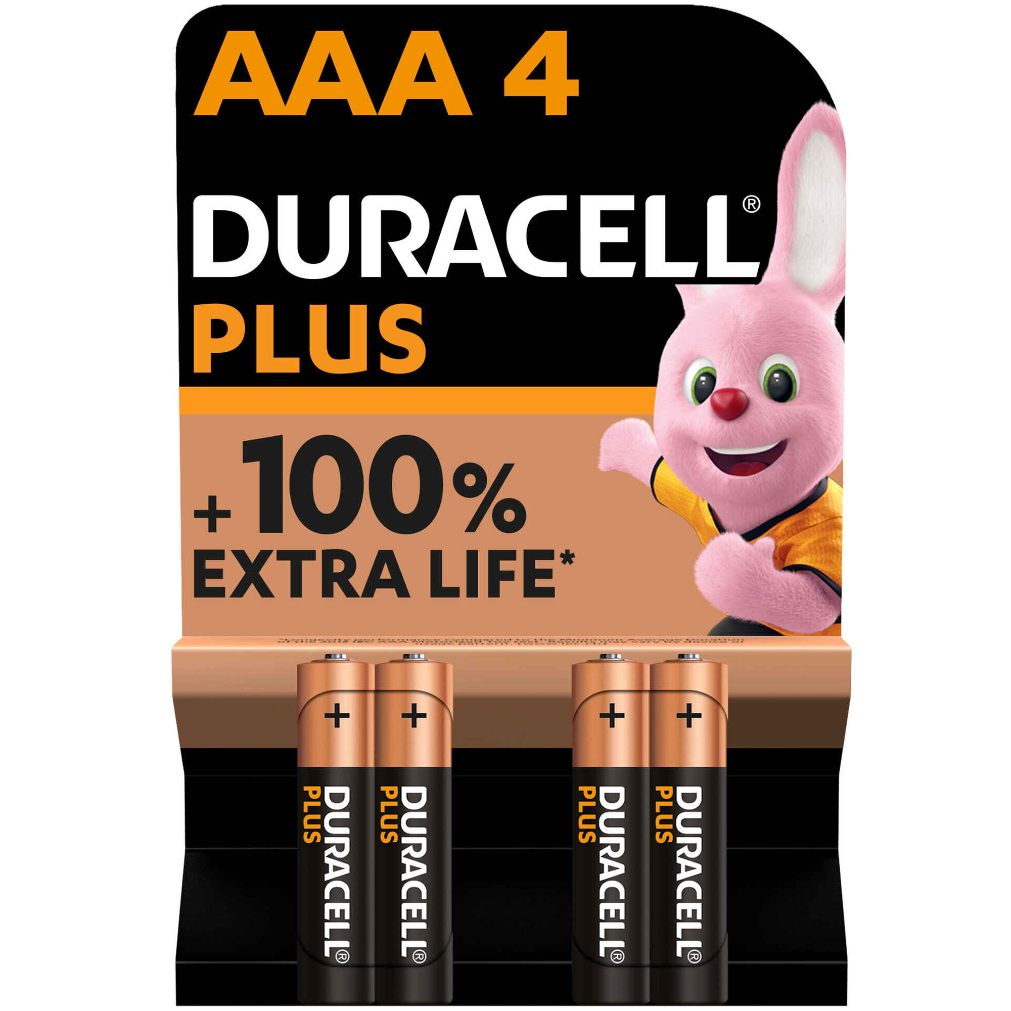 Pilhas AAA Plus - emb. 4 un - Duracell