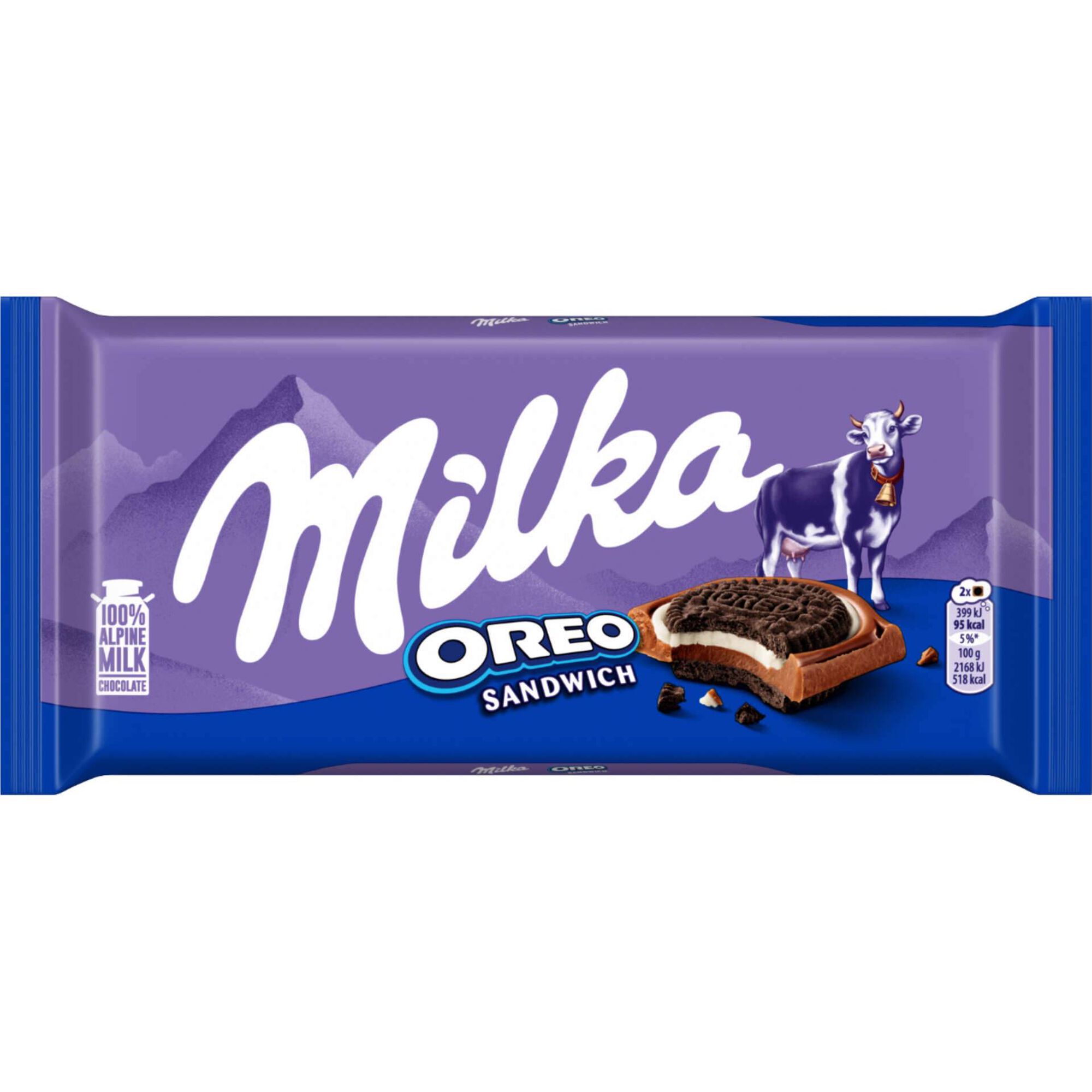 Tablete de Chocolate com Oreo Sandwich Milka