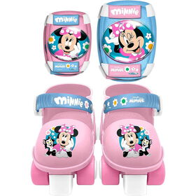 Patins 4 Rodas e Prote&ccedil;&otilde;es 23-27 Minnie