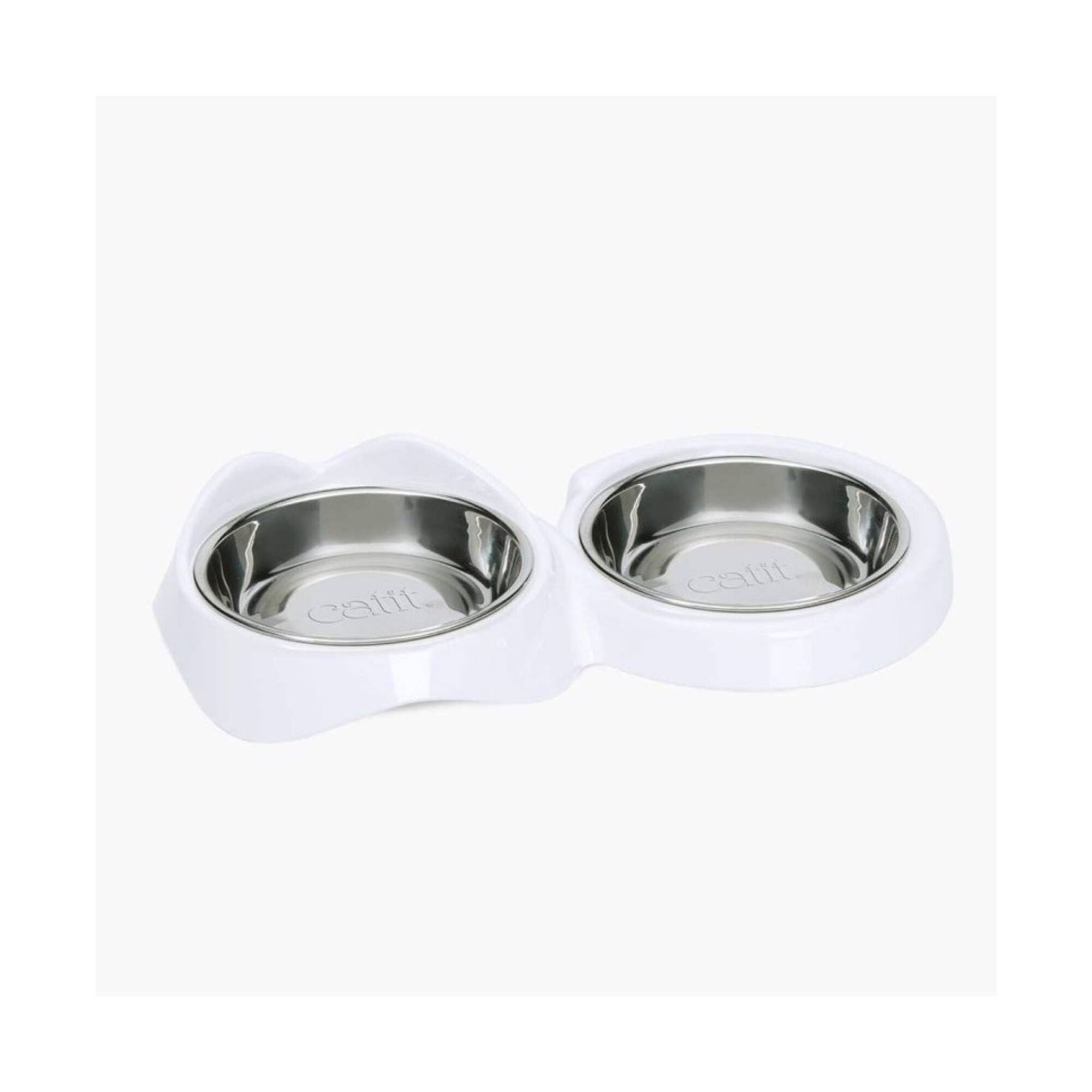 Comedouro Pixi Duplo Branco Catit