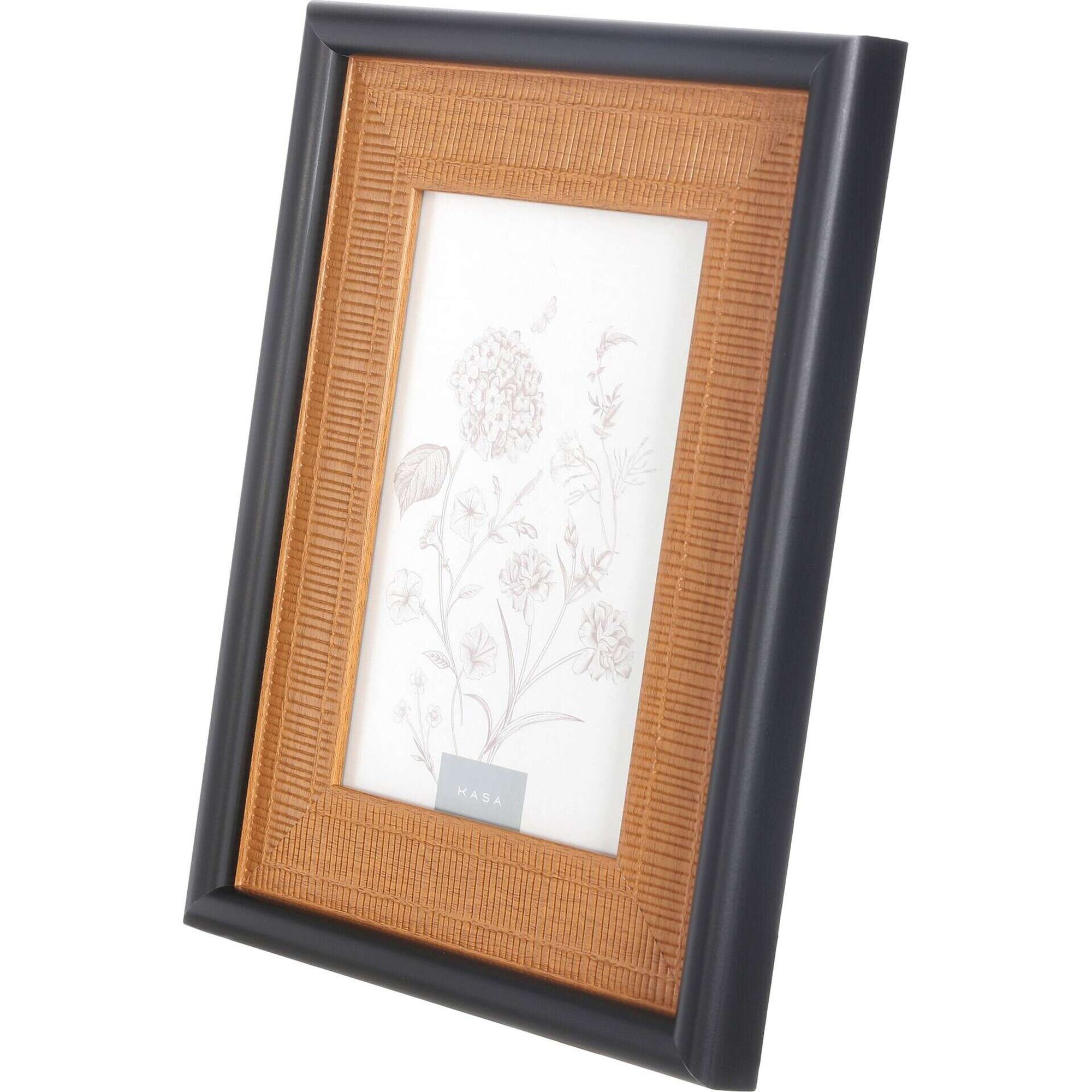 Moldura 13x18cm Palhinha com Rebordo Preto