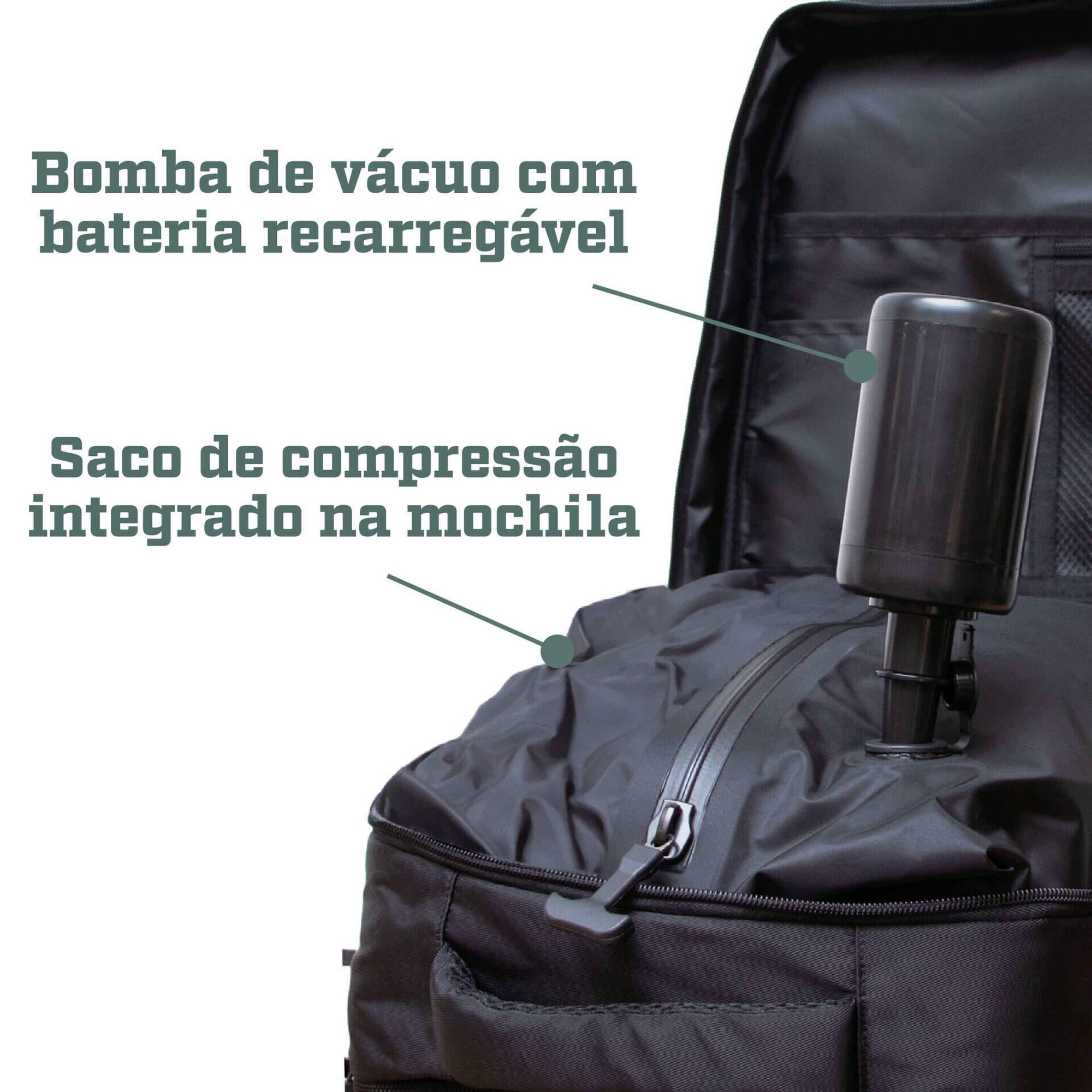 Mochila Underseat com Compress&atilde;o 24L Preta Berg