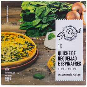 Quiche de Requeij&atilde;o e Espinafres Sr. Pastel