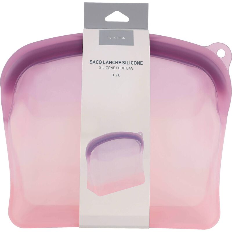 Saco Lanche Silicone 1200ml Colors Degradé Kasa