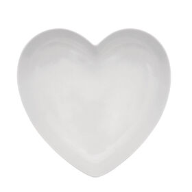 Prato Cora&ccedil;&atilde;o 19x19cm Branco Heart