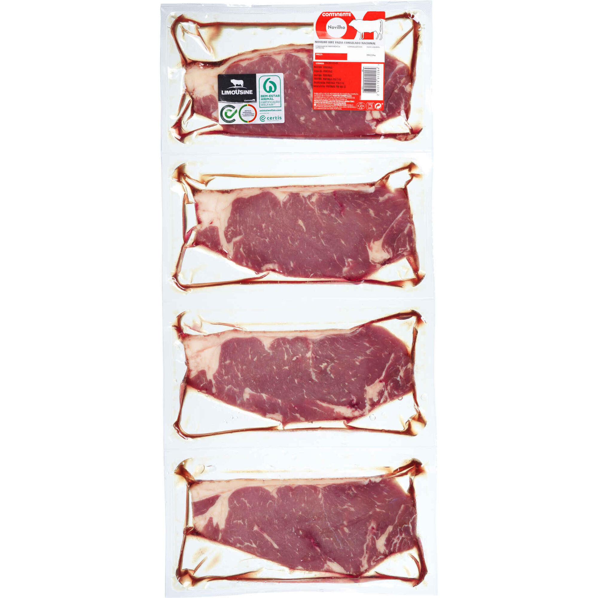 Bife da Vazia de Novilho Congelado Bife da Vazia de Novilho Congelado