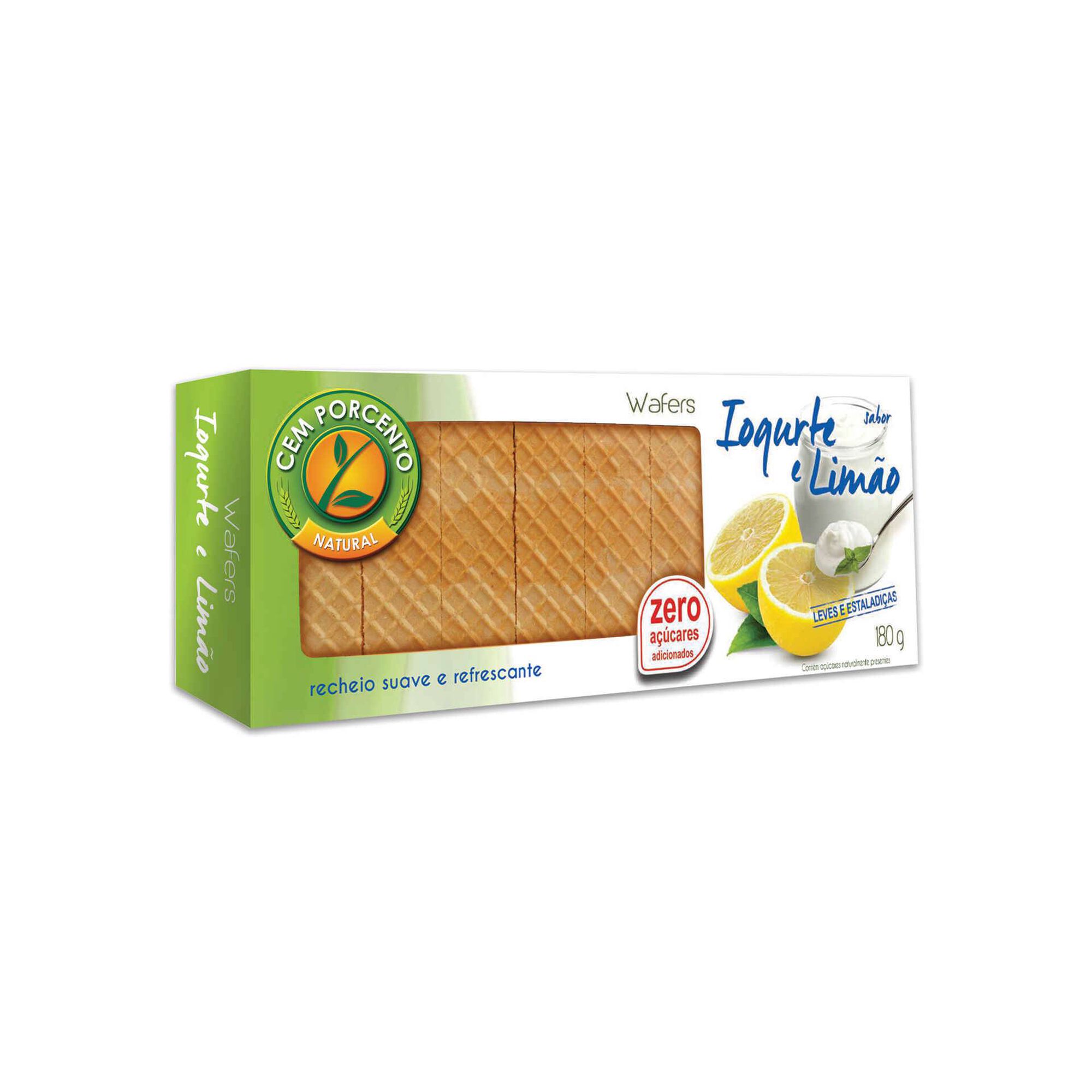 Bolachas Waffer de Iogurte e Limão