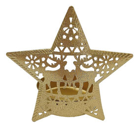 Suporte Tealight Estrela Dourada
