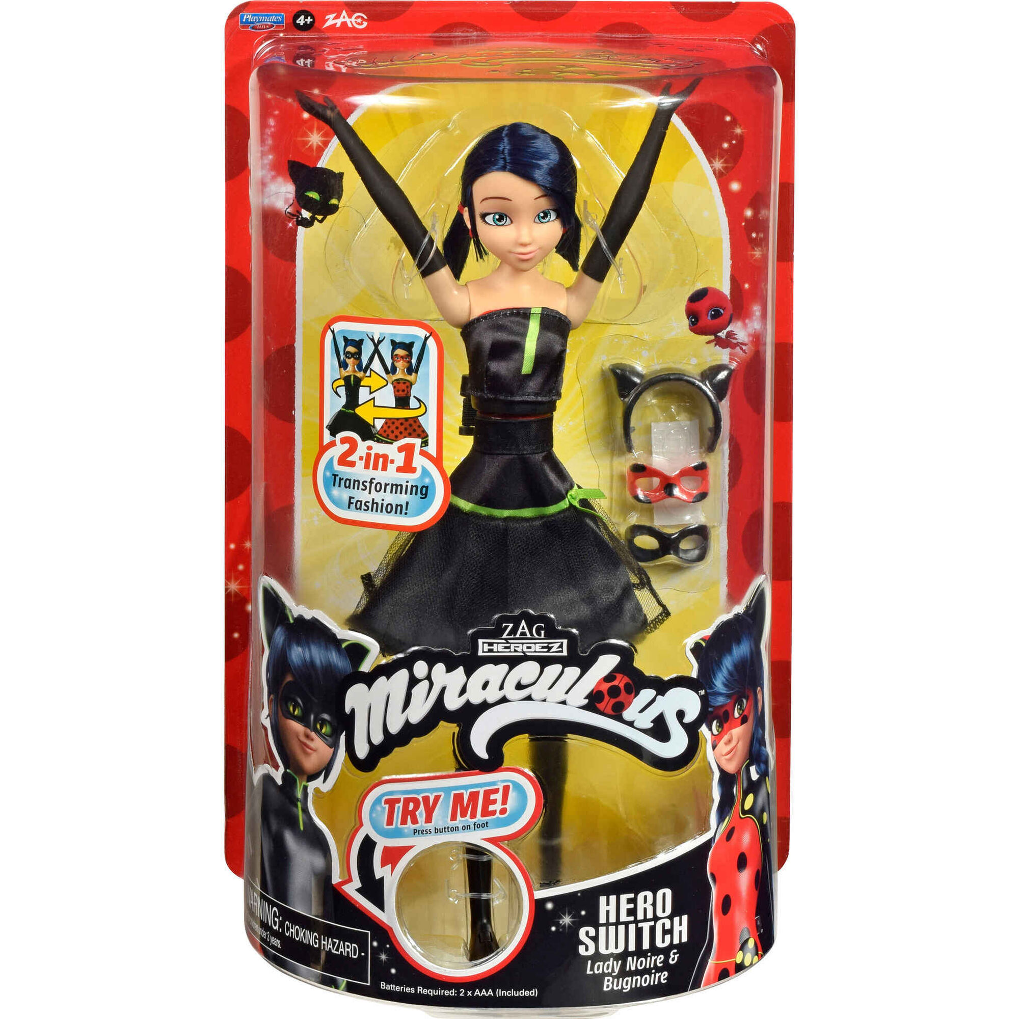 Figura Ladybug com Vestidos Surpresa 26cm