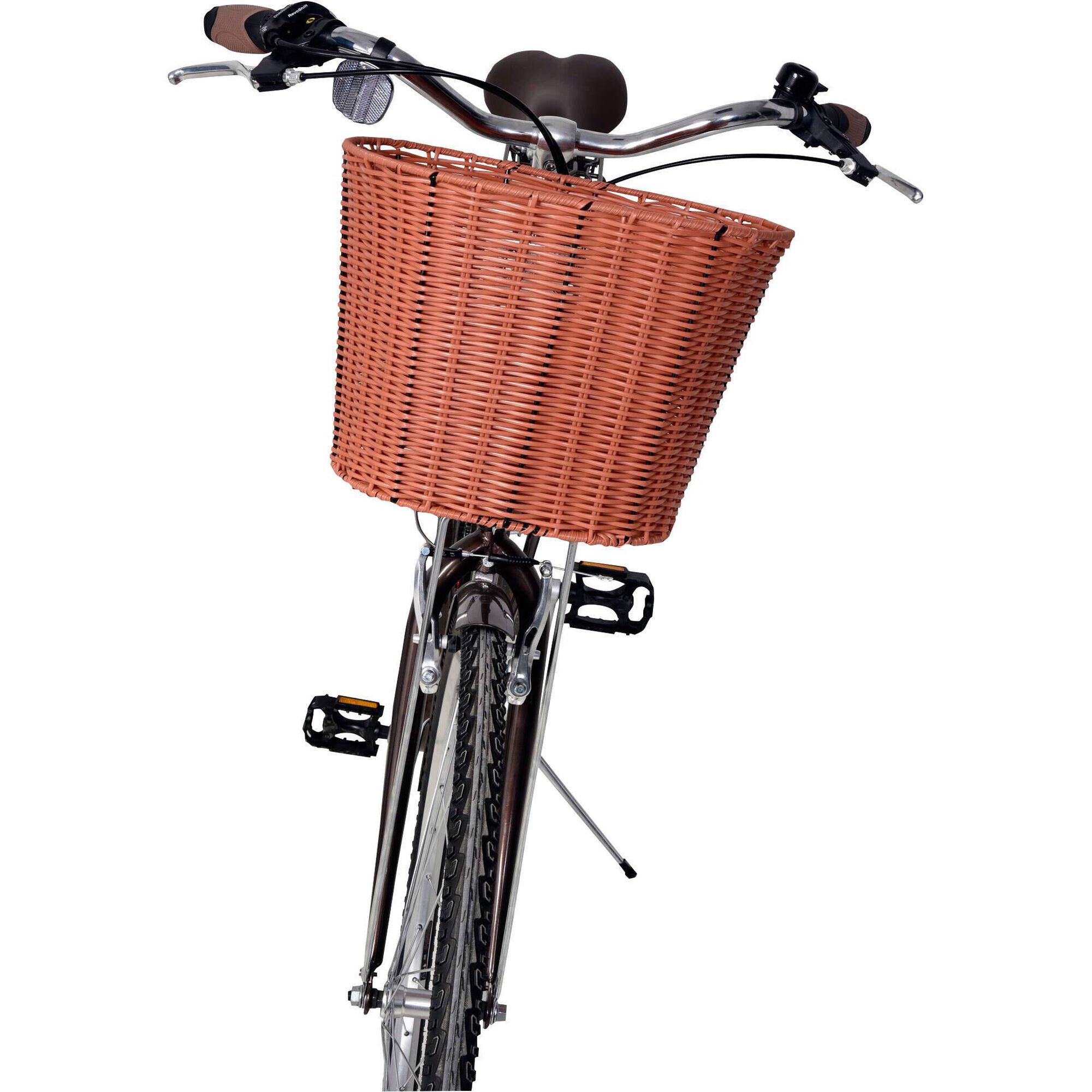 Bicicleta Adulto com Cesto Amsterdam Roda 28'' 6V Preta Berg