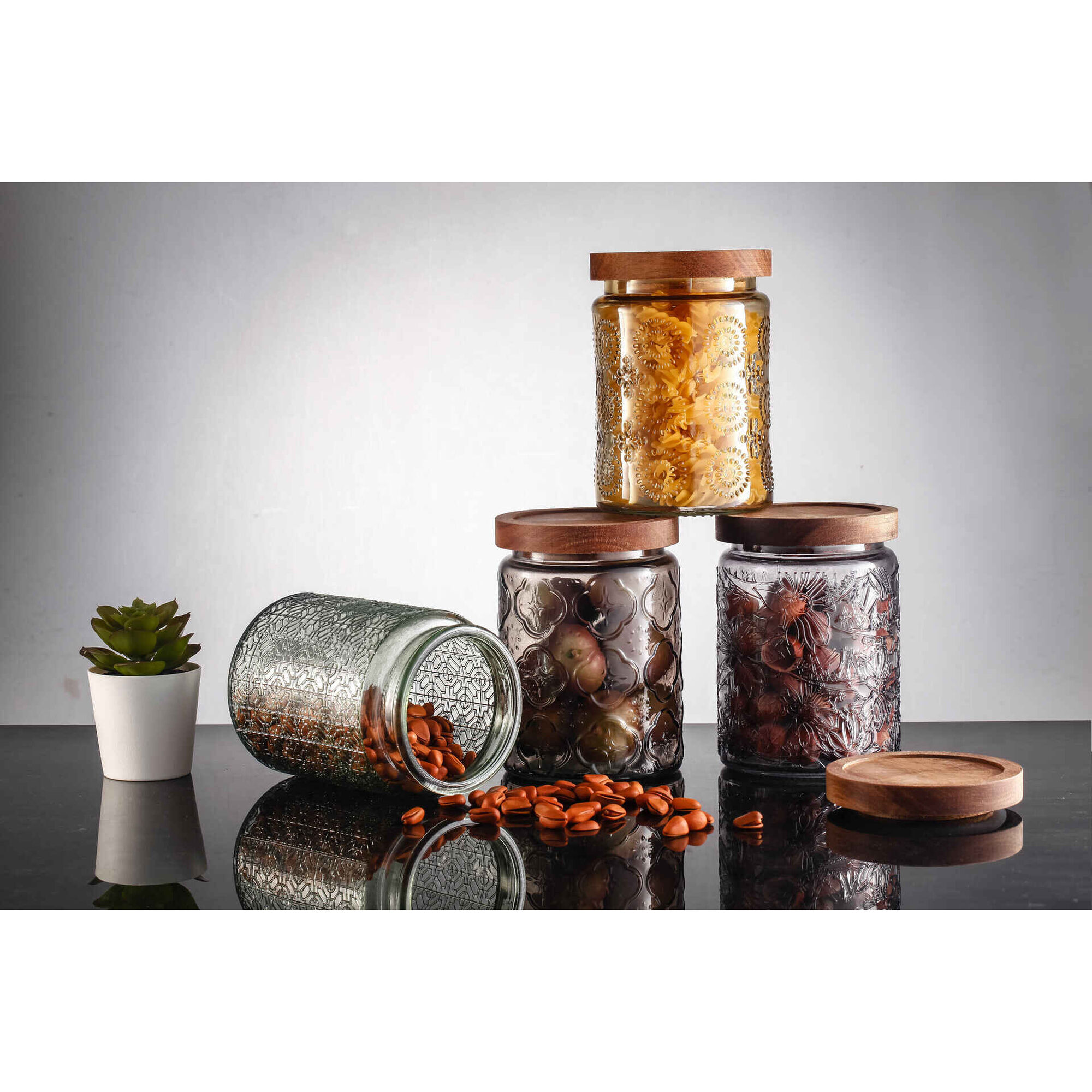 Frasco Vidro Multiusos 10cm Verde Kasa