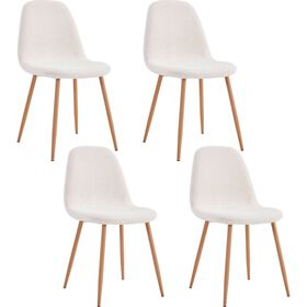 Conjunto de 4 Cadeiras Estofadas Branca Freya