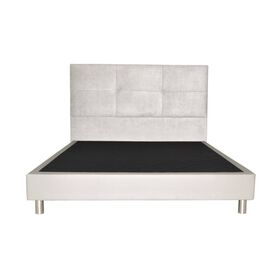 Cama Estofada 90x190 Branca Luxe